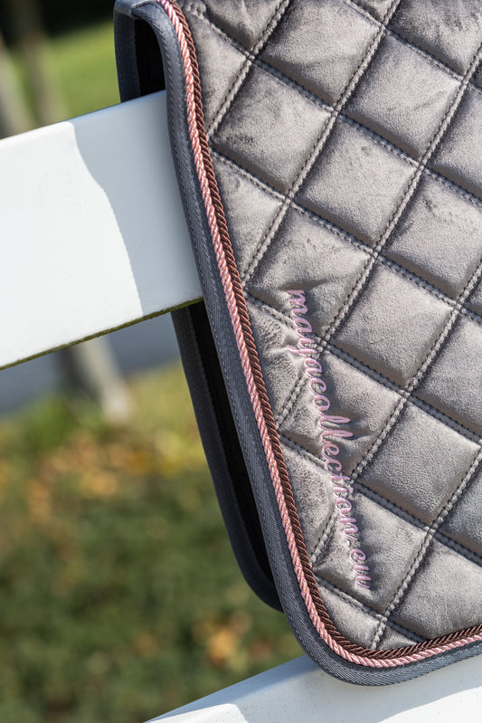 CZAPRAK GREY & PINK VELVET